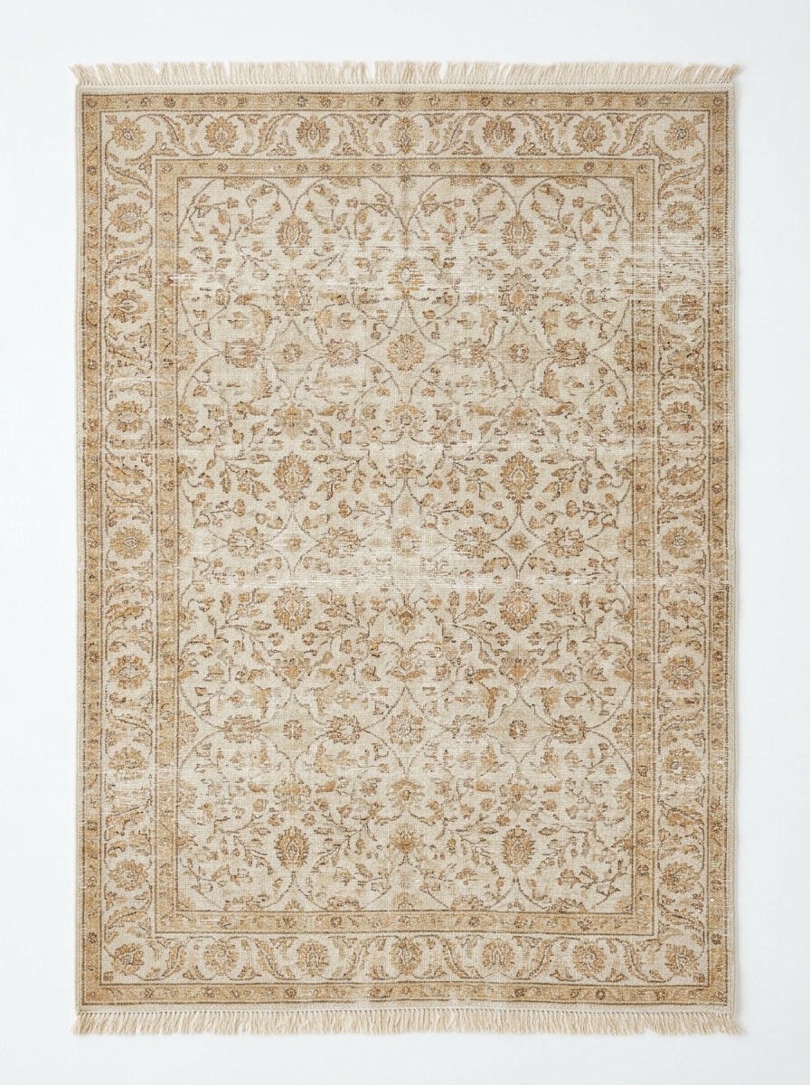 The Heritage Revival Distressed Area Rug - Warm Sand & Khaki